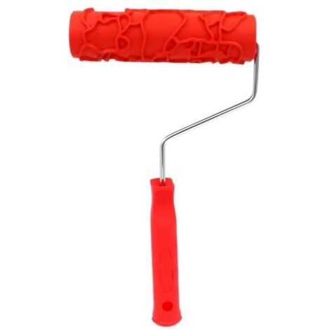 Rouleau de Peinture en Relief Motif avec Poignée Pour Décoration Murale - 7inch Style-4