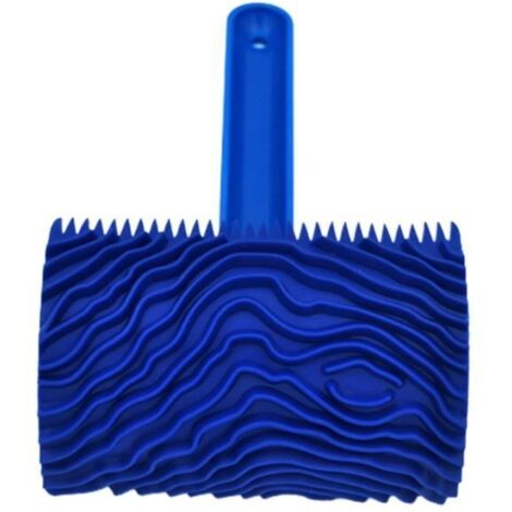 Rouleau de peinture,Outil de Grain de bois bleu avec poignée en caoutchouc, Grain de tampon pour peinture murale - BL[B5786195]