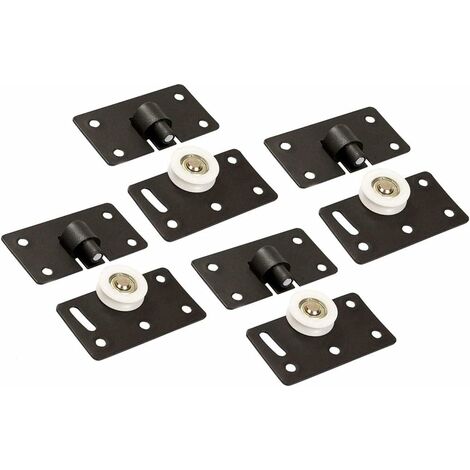 Rouleau de Porte Coulissante,30mm Roue de Roulette en Nylon, Kits Résistants de Panneau de Voie de Vitesse de Coureurs de Porte pour des Meubles Armoire Penderie (4 Paires)