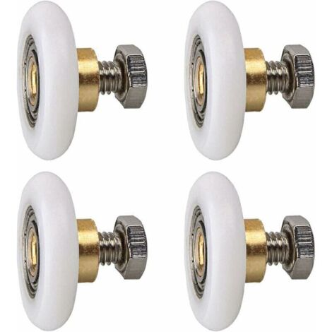 Rouleau de porte de douche 20mm – Lot de 4 rouleaux en nylon avec vis M6 – Glissement fluide et silencieux – Compatible verre 4-8mm