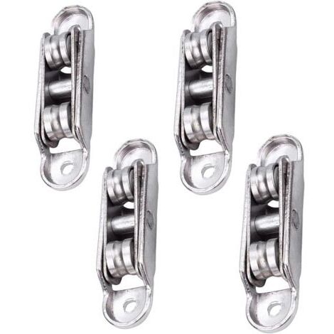 Rouleau de porte – Poulie pour fenêtre, angle réglable en alliage de zinc, rouleau silencieux à double roue pour bureau, salon, chambre à coucher, cuisine, terrasse