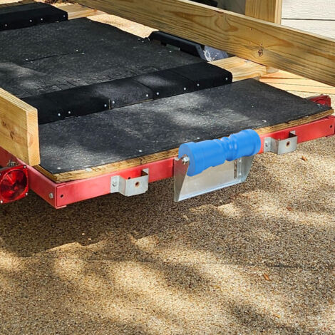 Rouleau de quille autocentrant de 7,5 pouces pour remorque de bateau, en matériau PU, butée d'étrave pour arbre de 24 mm, support de montage
