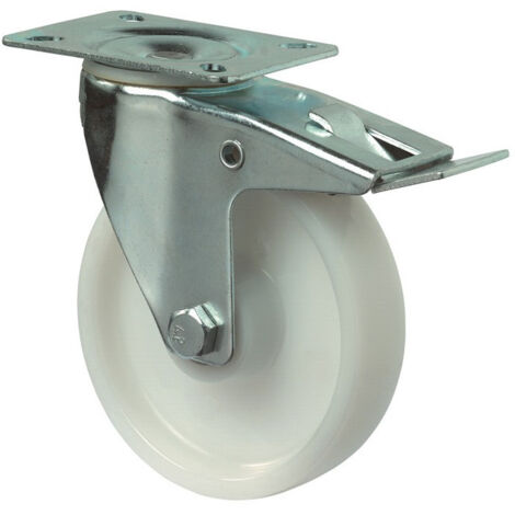 Rouleau de renvoi D. de la roue 125 mm cap. charge 250 kg avec blocage total pla