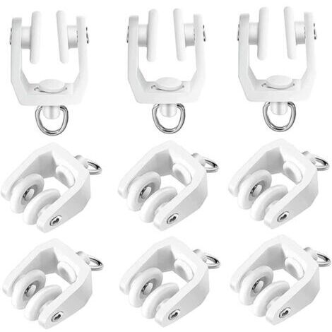 Rouleau De Rideau De Plafond Rouleaux De Rail De Rideau Flexible Bendable Rail De Rail De Rail En Plastique Planeur Coulissant Pour Windows Shower Curtain Tracks, 50pcs Accessoire Home