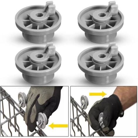 Rouleau de roue pour panier inférieur de lave-vaisselle - Bosch-Neff-Siemens - AP2802428, 165314 - Gris
