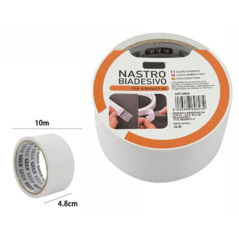 Rouleau De Ruban Adhésif Double Face Super Solide 4,8 Cm X 10 Mètres 69823