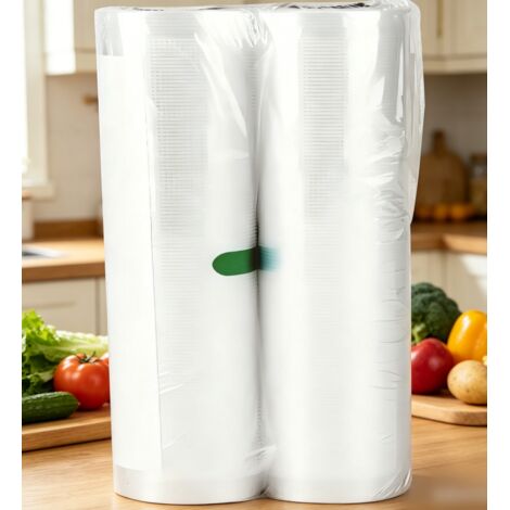 Rouleau de Sacs Sous-Vide Alimentaire Universel, Film Plastique pour Machine de Scellement, Résistant au Congélateur et Cuisson Lente, Découpe Personnalisée, Usage Domestique et Professionnel