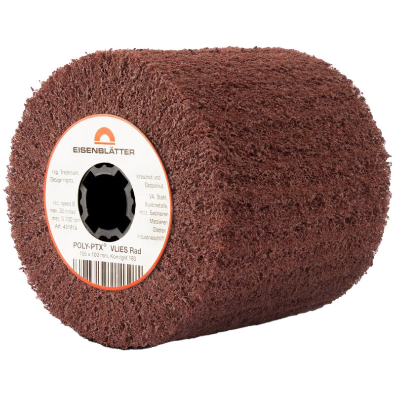 Stahlwerk - Original Eisenblätter Rouleau en non-tissé 180 grains Rouleau de satinage Roue de mop de ponçage