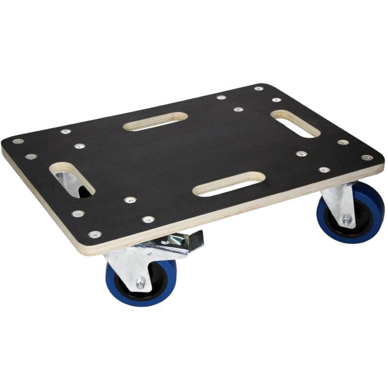 Ecd Germany - Chariot à Roulettes avec 2 à Frein - 35 x 50 cm - Jusqu'à 800 kg - Plaque de sérigraphie - Roues en Caoutchouc Pivotantes - Transport