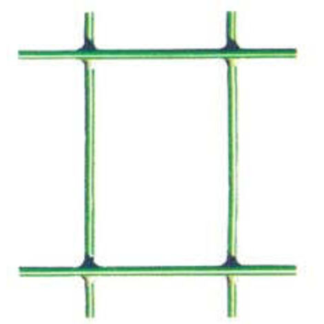 Rouleau de treillis électrosoudé galvanisé plastifié vert 25 m maille 76x63 mm fil ø 2,20 mm ext - 100h cm.