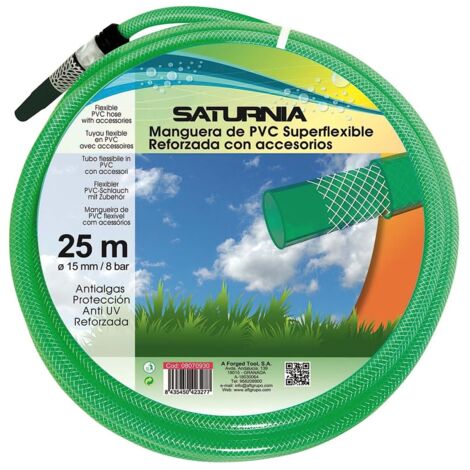 Rouleau de tuyau renforcé "Latflex" Ø15mm - 5/8" (inclut les accessoires) 25m