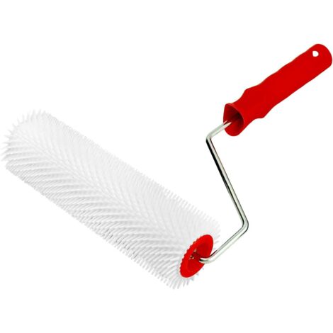 Rouleau débulleur 23 cm -Dents de 15 mm - Rouleau d'aération pour sol,Rouleau débulleur, Rouleau débulleur ragréage,Idéal pour tout type de sol,S'adapte à toutes les perches