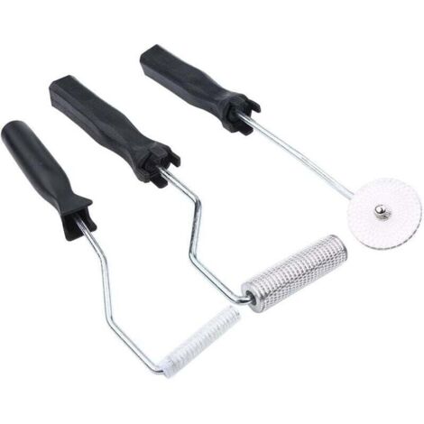 Rouleau Débulleur, 3pcs Rouleaux en Fibre de Verre Bubble Paddle Roller Bricolage Accessoire pour FRP Résine et Elimination de Bulle d’air