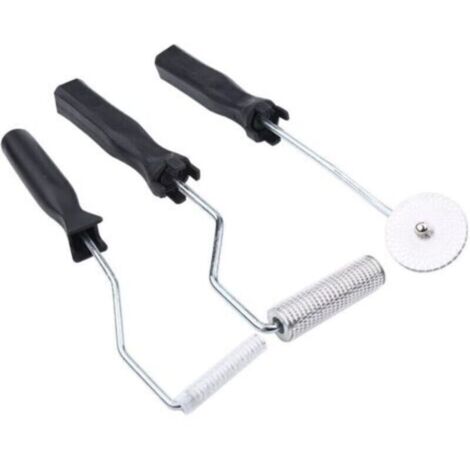 Rouleau Débulleur pour Résine FRP – Lot de 3 Rouleaux en Fibre de Verre avec Poignée Ergonomique, Idéal pour Éliminer les Bulles d’Air