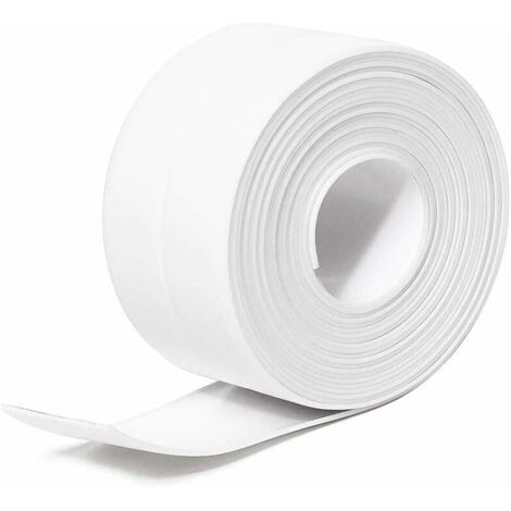 Rouleau d'étanchéité autocollant en PE imperméable – Largeur 25mm – Résistant à l'humidité et à la moisissure – Pour baignoire, douche, évier