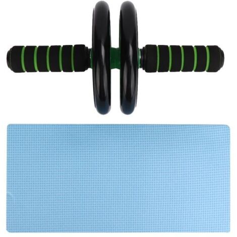 Rouleau d'Exercice Abdominal - ROM - Vert - Acier au Carbone - Ergonomique - Ultra-large