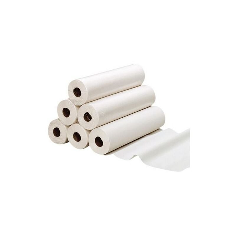 Notre Selection - Colis de 6 rouleaux de draps d'examen en pure ouate à 2 plis 70 x 35cm - C50170.126GP04