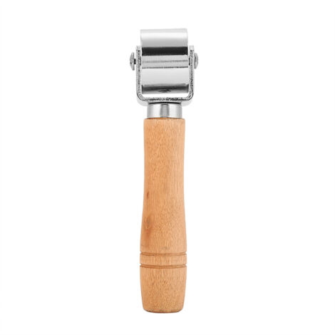 Rouleau en Acier au Carbone pour Gaufrage et Travail du Cuir avec Manche en Bois (2.6cm)