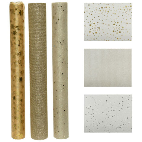 Rouleau en tissu déco polyester motifs assortis L200xP35 cm
