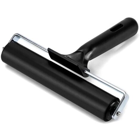 Rouleau encreur, Rouleau de caoutchouc Brayer pour impression, papier peint, encre linogravure, 15 cm