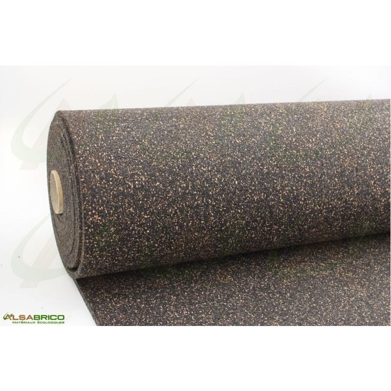 rouleau isolant souple en caoutchouc (70%) et liège (30%), ép. 10mm - 5m x 1m = 5m²