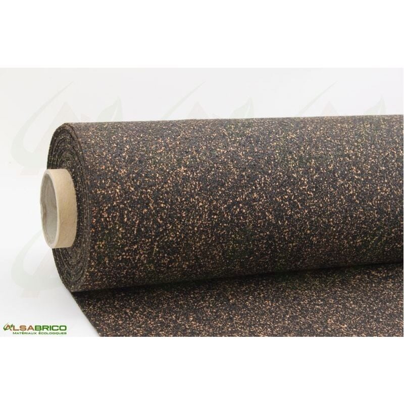 rouleau isolant souple en caoutchouc (70%) et liège (30%), ép. 4mm - 10m x 1m = 10m²