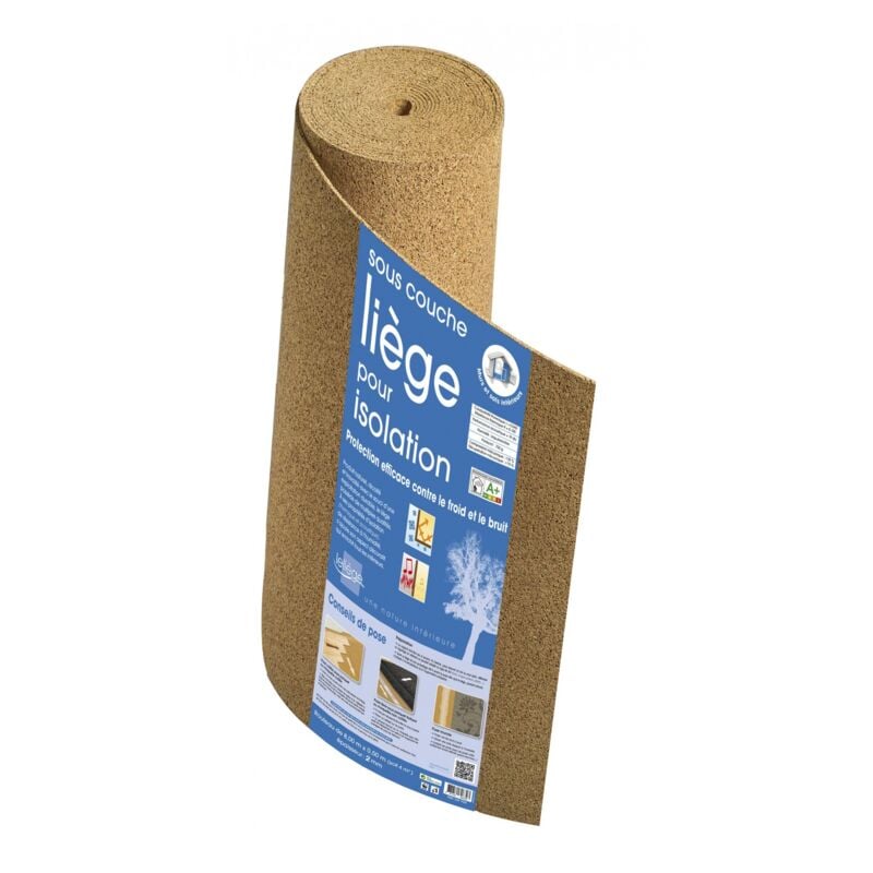 SDL - Rouleau isolant liège mur / sol l.0.5 x L.8 m x Ep.2 mm