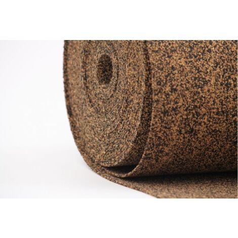 rouleau isolant souple en liège (50%) et caoutchouc (50%), ép. 2mm - 10m x 1m