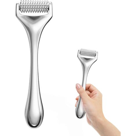Rouleau micro-aiguilles métal visage/corps, efficace rides pores vergetures perte cheveux hyperpigmentation
