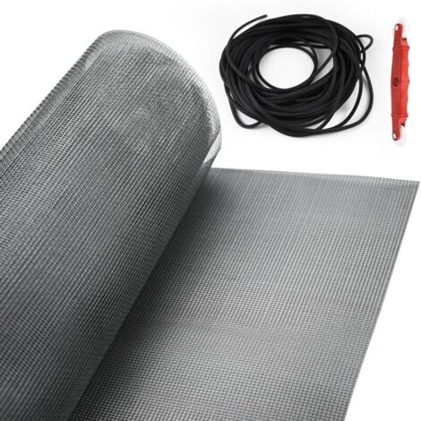 Rouleau Moustiquaire, 500x150cm Toile Moustiquaire Fibre de Verre, Moustiquaire au Metre, Filet Anti Moustiques pour Fenêtre, D