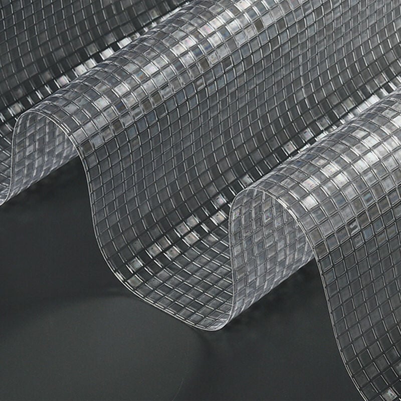 Rouleau occultant électrostatique petits carreaux au mètre - Film Anti Regard Electrostatique Occultant Vitre Anti UV - 45cmx2m