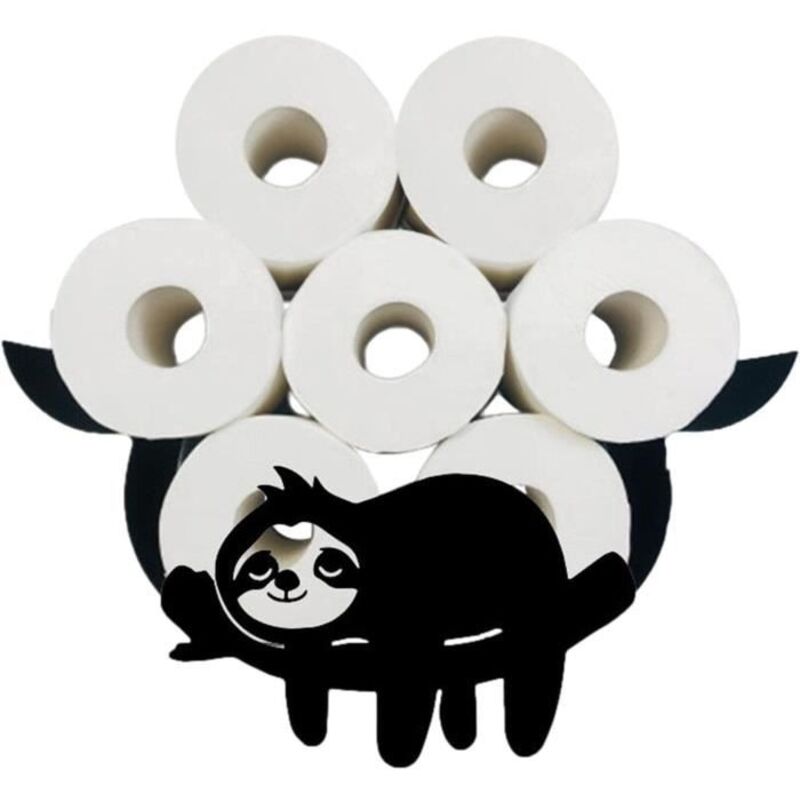 Rouleau Papier Toilette Porte-Papier en Métal, Forme Paresseux, Rangement Mural pour Papier Toilette, pour Rouleaux Papier, Toilette