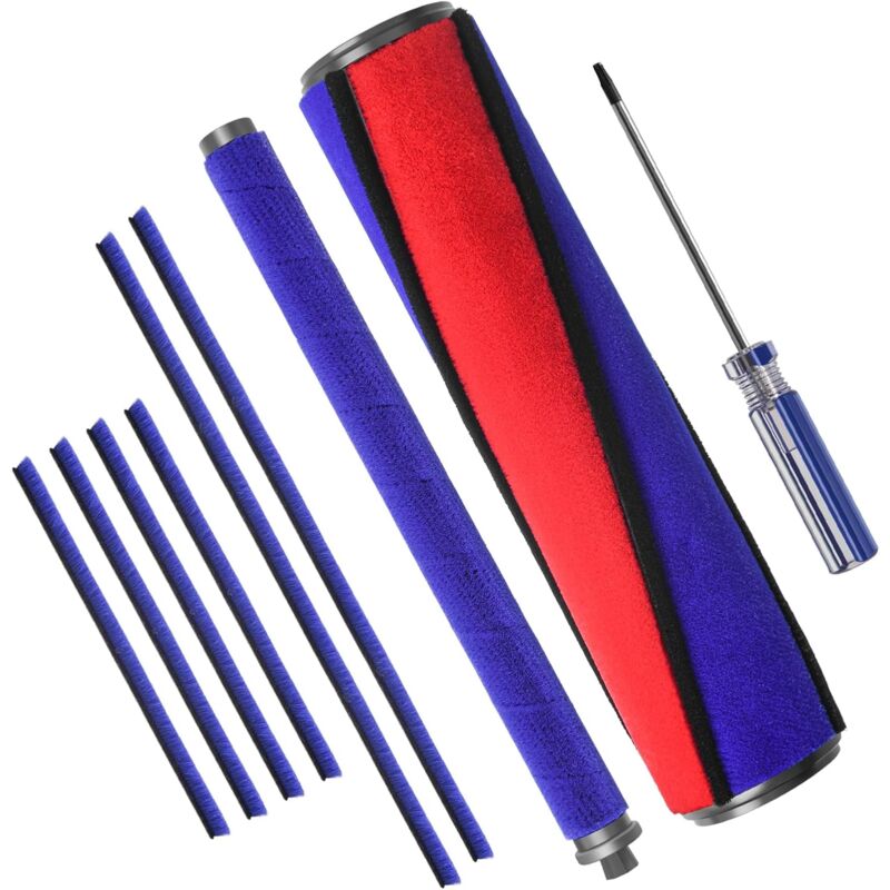 Rouleau pour Brosse de Nettoyage Brosse Parquet compatible pour Dyson V6 V7 V8 V10 V11 Brosse à Plancher Souple Accessoire Plancher Souple à Rouleaux