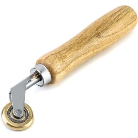 Rouleau presseur en laiton anti-haute température pour papier peint d’angle intérieur – 6 mm, idéal pour membrane étanche et bâche