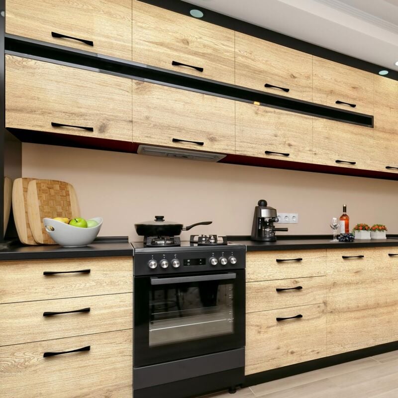 Rouleau revêtement adhésif vinyle au mètre - Sticker lavable Cuisine Meuble Armoire Porte - bois chêne blanc - 60x200cm