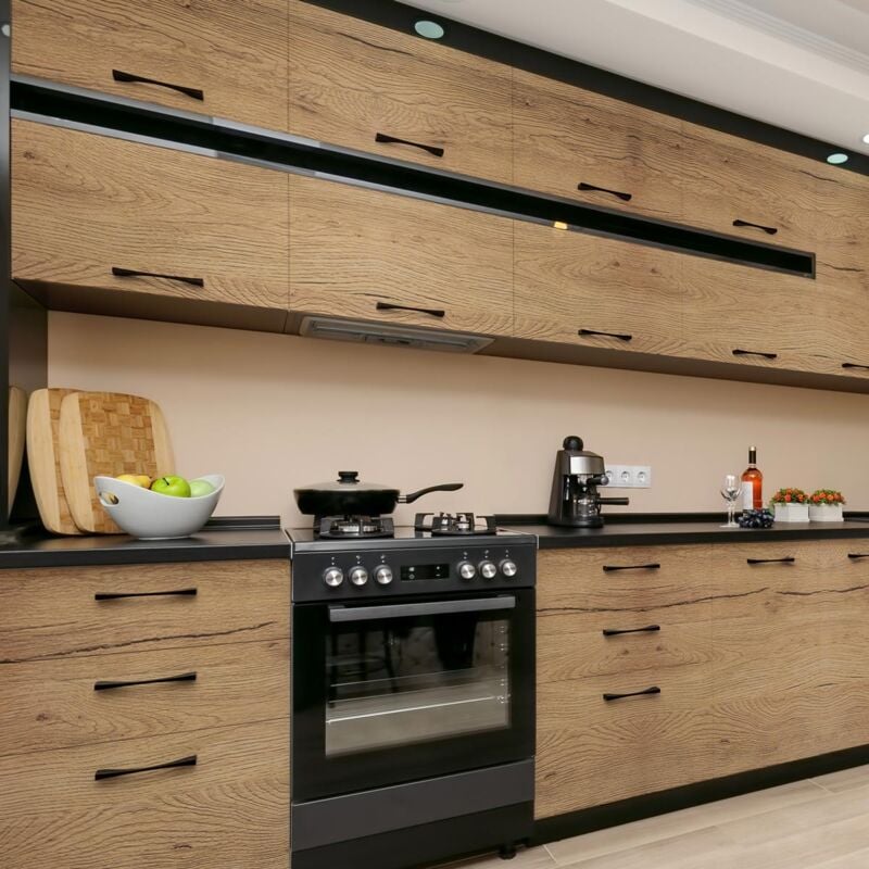 Rouleau revêtement adhésif vinyle au mètre - Sticker lavable Cuisine Meuble Armoire Porte - bois d'alaska - 60x200cm