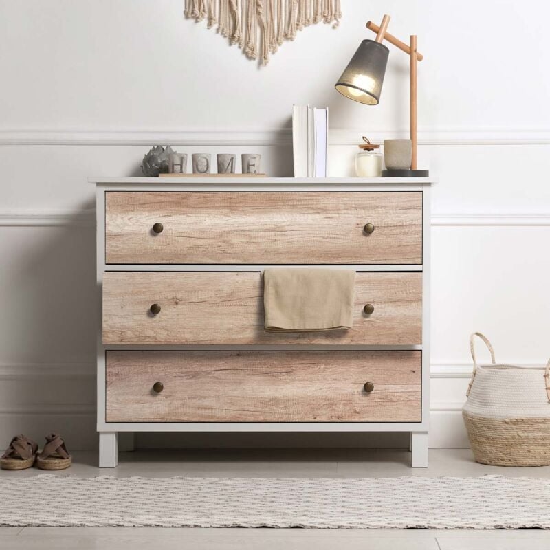 Rouleau revêtement adhésif vinyle au mètre - Sticker lavable Cuisine Meuble Armoire Porte - BOIS DE MADRID - 60x200cm