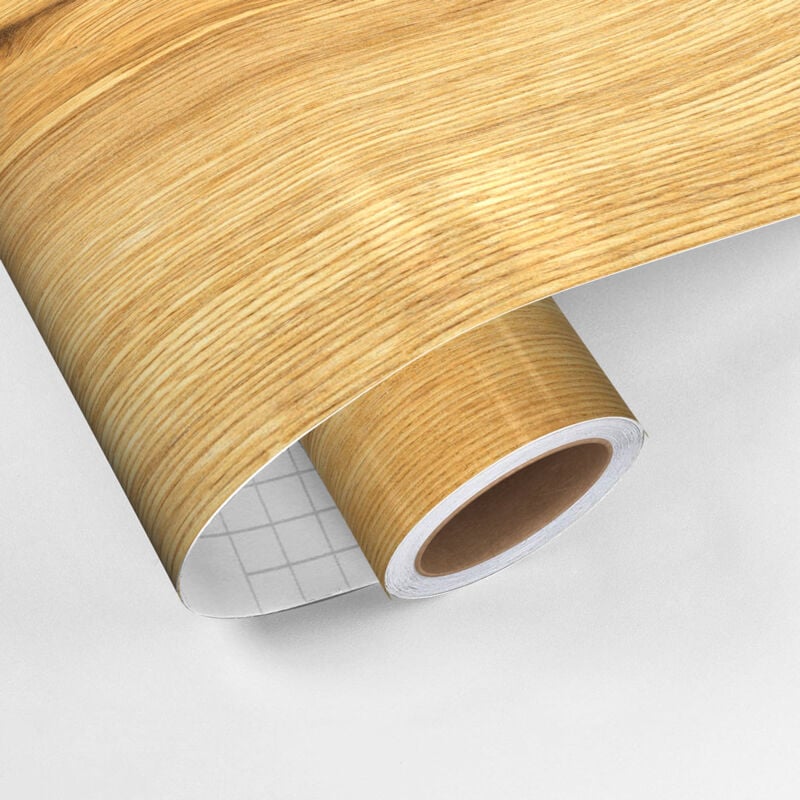 Rouleau revêtement adhésif vinyle au mètre - Sticker lavable Cuisine Meuble Armoire Porte - bois de varsovie - 60x100cm