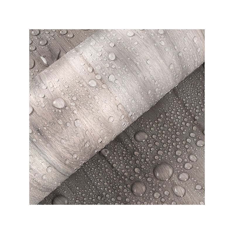 Rouleau revêtement adhésif vinyle au mètre - Sticker lavable Cuisine Meuble Armoire Porte - bois gris foncé - 60x100cm