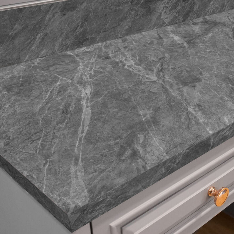 Rouleau revêtement adhésif vinyle au mètre - Sticker lavable Cuisine Meuble Armoire Porte - GRANIT GRIS FONCÉ - 60x200cm