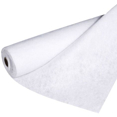 Rouleau tapis pour sapin de Noël effet feutrine - L. 100 x l. 200 cm - Blanc - Blanc