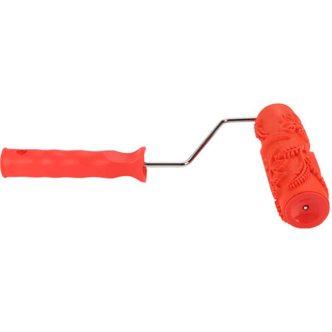 Rouleau Texturisateur en Caoutchouc 7 Pouces pour Effet Mur - Outil de Décoration avec Manche EG343T