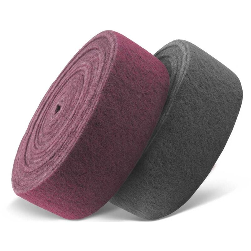 Fleece Rouleau abrasif non tissé, 115 mm x 10 m, p. Cales à poncer, Non-tissé (Lot de 1), moyen (env. g 120) - Menzer