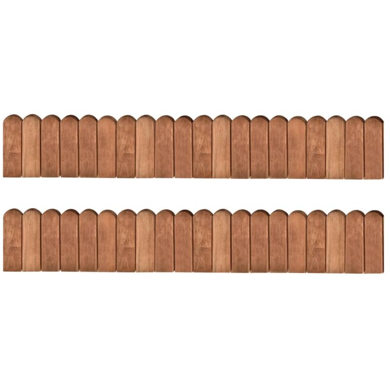Vidaxl - Rouleaux de bordure 2 pcs 120 cm Bois de pin imprégné Marron