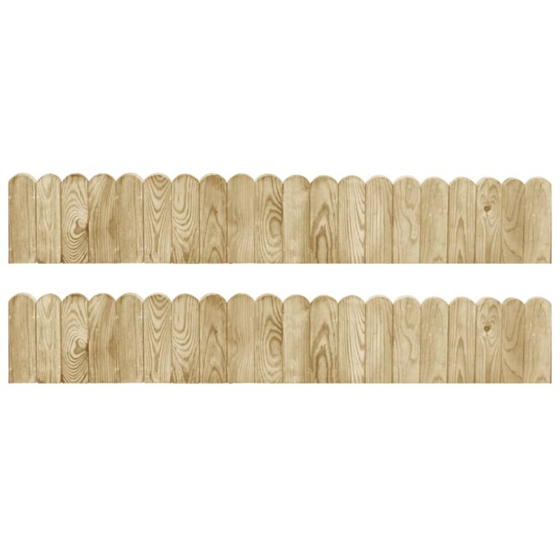 Vidaxl - Rotoli de bordure en bois de pin clair bordure flexible divers morceaux des modèles : 2 pcs