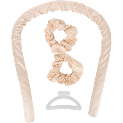 Rouleaux de Cheveux Mousse sans Chaleur - Bandeau Boucles Nuit Autobloquants DIY Champagne