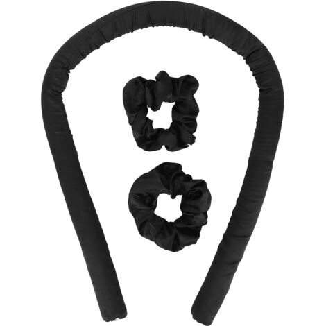 Rouleaux de Cheveux sans Chaleur - Bigoudis Mousse pour Boucles Naturelles - Outil de Coiffure Noir