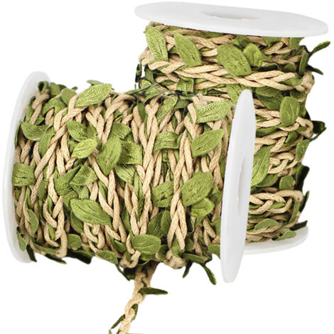 rouleaux de ficelle de jute à feuilles vertes, corde de 5MM, ruban de toile de Jute de chanvre, décoration de jardinage suspendue robuste ou pour les arts et l'artisanat
