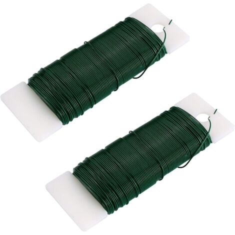 rouleaux de fil de fleuriste vert fil de pagaie flexible pour bricolage, guirlande de Noël, couronnes, bouquets de fleurs et arrangements floraux