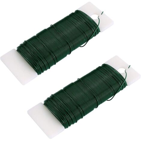 rouleaux de fil de fleuriste vert fil de pagaie flexible pour bricolage, guirlande de Noël, couronnes, bouquets de fleurs et arrangements floraux